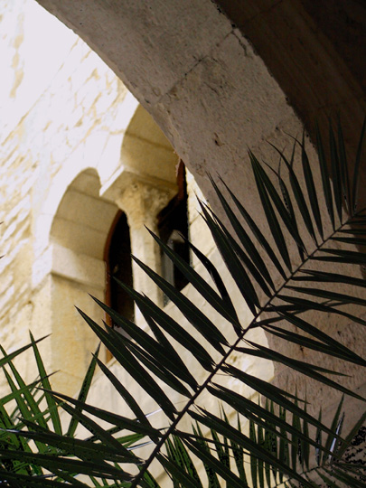 Dans la cour, deux baies gmines